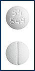Pill 54 549 White Round is Dolophine