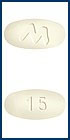 Pill M 15 Yellow Oval is Meloxicam