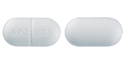 Pill APO 005 White Oval is Captopril