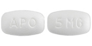 Pill APO 5 MG White Barrel is Cetirizine Hydrochloride