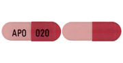 Omeprazole delayed release 20 mg APO 020