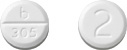 Pill b 305 2 White Round is Acetaminophen and Codeine Phosphate