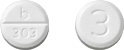 Acetaminophen and codeine phosphate 300 mg / 30 mg b 303 3