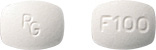 Pill RG F 100 White Elliptical/Oval is Fluconazole