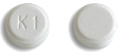 Pill K 1 White Round is Ondansetron Hydrochloride (Orally Disintegrating)