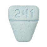 Pill 241 Blue U-shape is Clorazepate Dipotassium