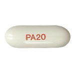 Pill PA 20 White Capsule/Oblong is Cyclosporine