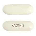 Pill PA 2120 White Capsule/Oblong is Valproic Acid