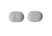 Pill E 537 White Elliptical/Oval is Amlodipine Besylate