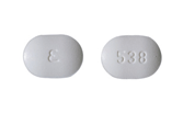 Pill E 538 White Oval is Amlodipine Besylate