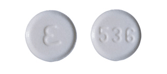 Pill E 536 White Round is Amlodipine Besylate