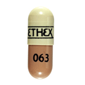 Pill ETHEX 063 Yellow Capsule/Oblong is Diltiazem Hydrochloride XR