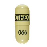 Pill ETHEX 066 Yellow Capsule-shape is Diltiazem Hydrochloride XR