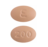 Pill E 200 Brown Oval is Morphine Sulfate Extended-Release