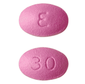 Pill 30 E Pink Elliptical/Oval is Morphine Sulfate Extended-Release