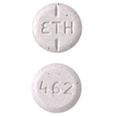 Pill ETH 462 Gray Round is Oxycodone Hydrochloride