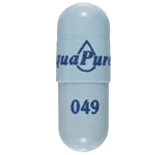 Pill ETHEX/AquaPure 049 Blue Capsule/Oblong is Pangestyme UL-18