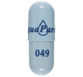 Pill ETHEX/AquaPure 049 is Pangestyme UL-18 Lipase 18,000 U / Amylase 58,500 U / Protease 58,500 U