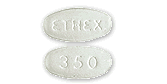 Pill ETHEX 350 White Elliptical/Oval is Advanced NatalCare 