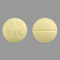 Pill AN 516 Yellow Round is Folic Acid