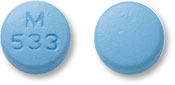 Pill M 533 Blue Round is Azithromycin Monohydrate