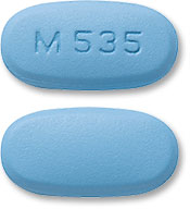 Pill M 535 Blue Oval is Azithromycin Monohydrate