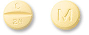 Pill C 24 M Yellow Round is Citalopram Hydrobromide