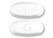 Pill G C 500 White Oval is Clarithromycin