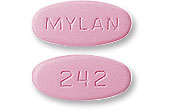 Pill MYLAN 242 Pink Oval is Etodolac