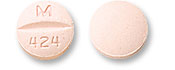 Hydrochlorothiazide and metoprolol tartrate 25 mg / 50 mg M 424