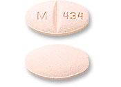 Hydrochlorothiazide and metoprolol tartrate 25 mg / 100 mg M 434