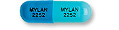 Pill MYLAN 2252 MYLAN 2252 Blue Capsule/Oblong is Selegiline Hydrochloride