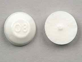 Pill 08 White Round is Ondansetron Hydrochloride