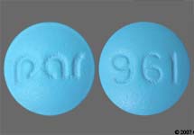 Pill par 961 Blue Round is Chlordiazepoxide and Amitriptyline