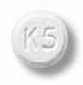 Pill K5 White Round is Clonazepam (Dispersible)