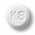 Pill K8 White Round is Clonazepam (Dispersible)
