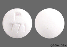 Pill P 771 White Round is Atropine Sulfate and Diphenoxylate Hydrochloride