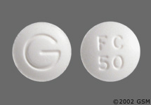 Pill FC 50 G White Round is Flecainide Acetate