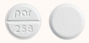 Pill par 258 White Round is Metaproterenol Sulfate