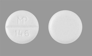 Pill MP 146 White Round is Atenolol