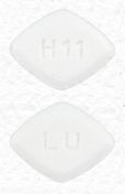 Pill LU H11 White Four-sided is Amlodipine Besylate