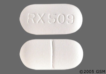 Pill RX509 White Oval is Amoxicillin and Clavulanate Potassium