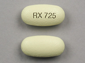Pill RX 725 Yellow Elliptical/Oval is Clarithromycin