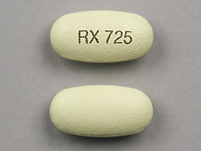 Pill RX 725 Yellow Oval is Clarithromycin