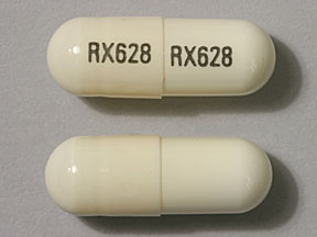 Pill RX628 RX628 White Capsule/Oblong is Gabapentin 