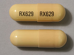 Pill RX629 RX629 Orange Capsule/Oblong is Gabapentin 