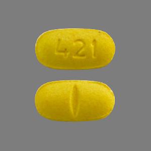 Pill 421 Yellow Oval is Paroxetine Hydrochloride