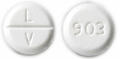 Pill LV 903 White Round is Codeine Sulfate