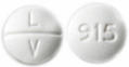 Pill L V 915 White Round is Morphine Sulfate