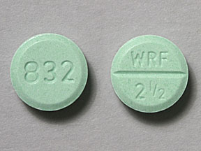 Pill 832 WRF 2 1/2 Green Round is Jantoven